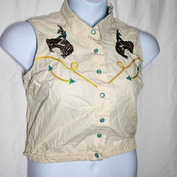 Tops - rock n roll cowgirl country crop blouse